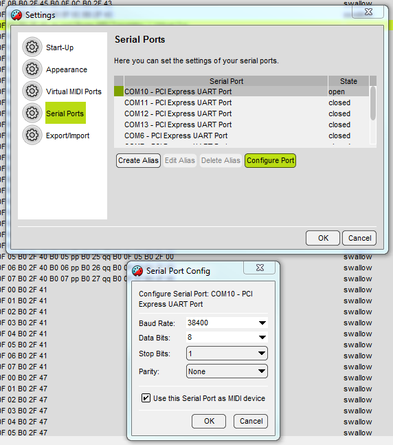 serial ports